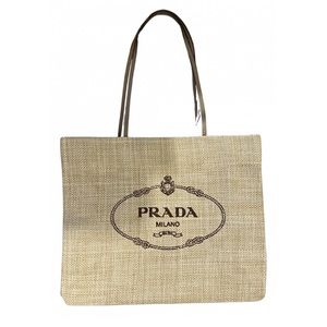 Prada Raffia Tote Bag